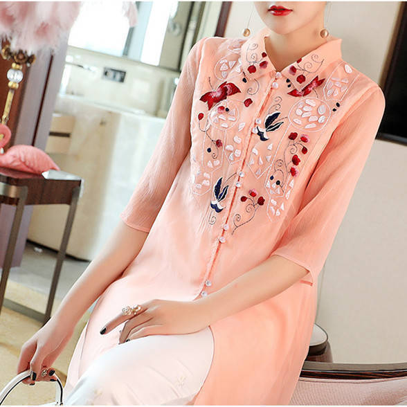 Summer Dress Retro Shirt Improved Cheongsam New Style