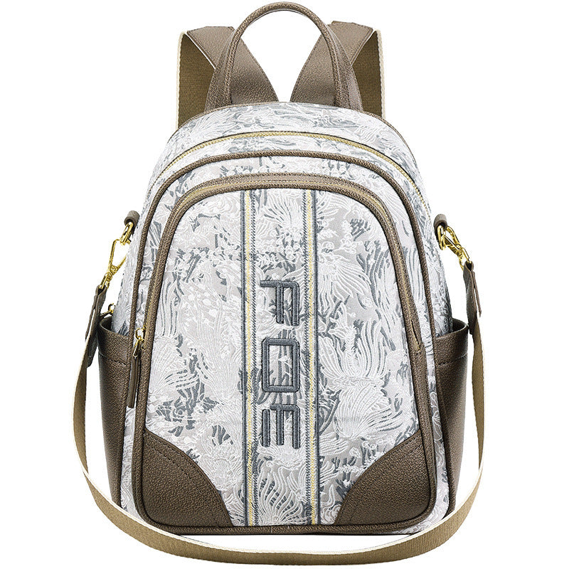 Mochila moderna con estampado de interés especial, mochila de viaje ligera de lujo a la moda que combina con todo para mujer