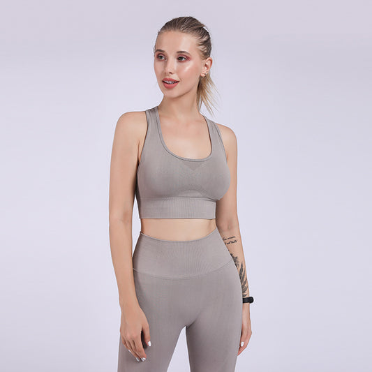 Venta caliente nueva ropa de Yoga deportes sin costuras melocotón caderas pantalones de Fitness pantalones de cadera Leggings ropa de Yoga trajes de mujer