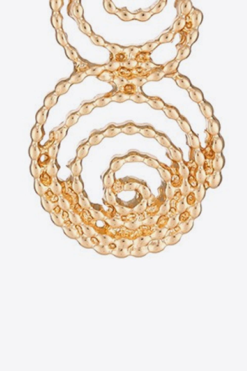 Pendientes en espiral de aleación chapados en oro de 18 quilates