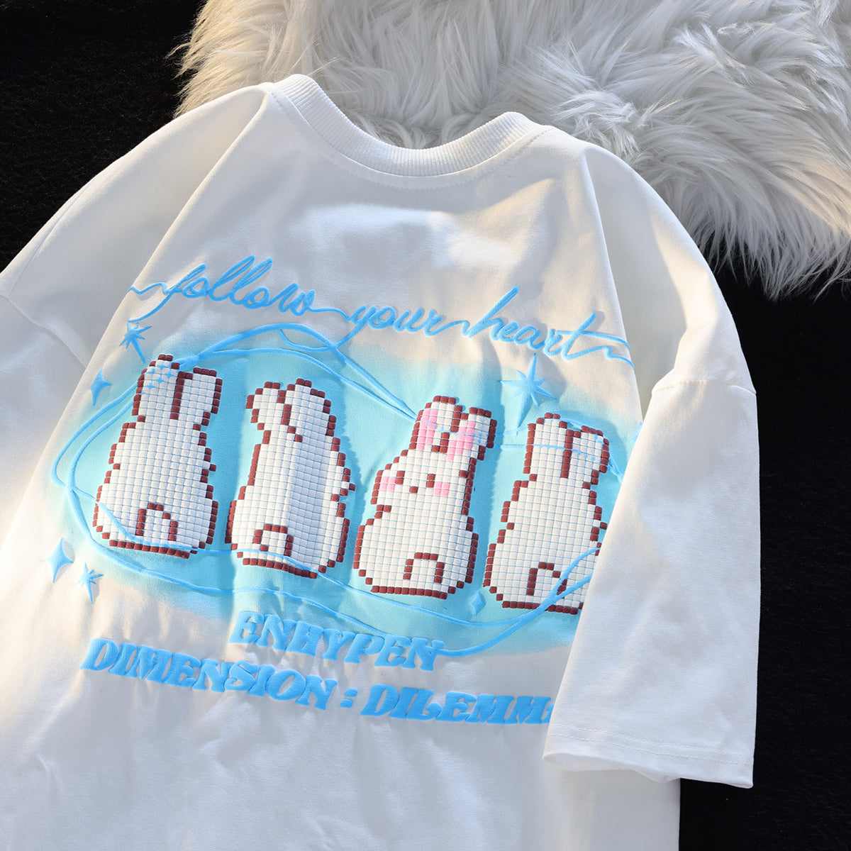 Cute Bunny Loose Vielseitig Academy Kurzarm