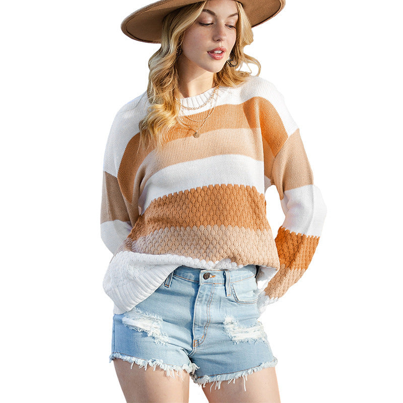 Jersey con textura a rayas Otoño para mujer