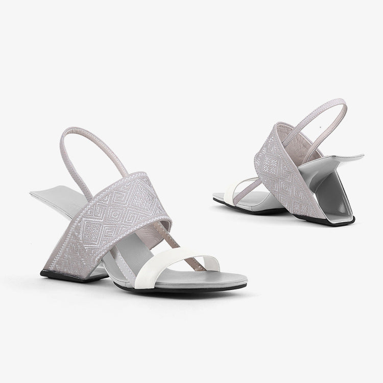 Sandalias bordadas de estilo étnico de verano para mujer