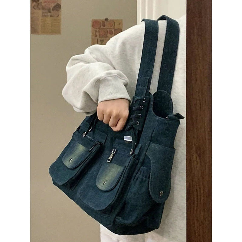 Denim Schulter Vintage Casual All-matching Schulter Messenger Tasche