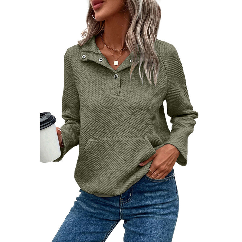 All-matching V-neck Long Sleeve Top Women