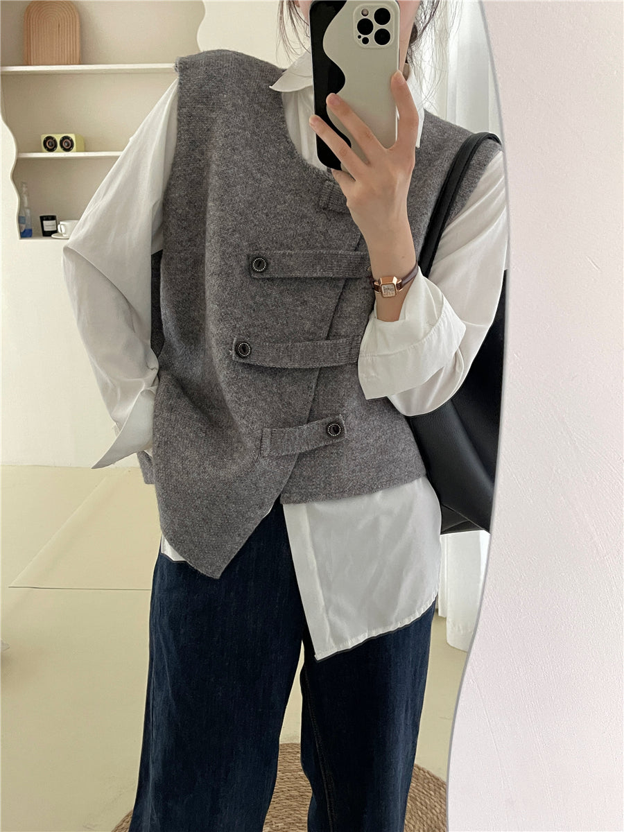 Women's Autumn New Style Irregular Vest