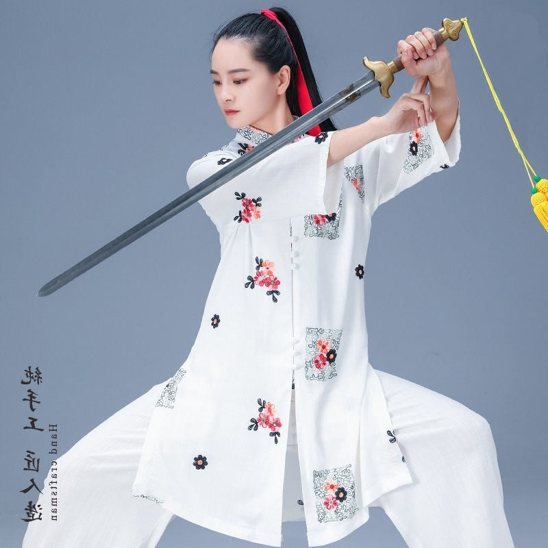 Tai Ji Anzug für Damen, chinesische Kampfkunst, Retro-Tang-Anzug, Oberteil