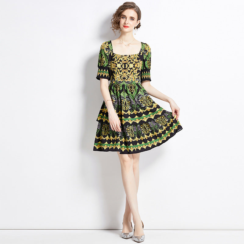 French Retro Dress Design Sense Niche