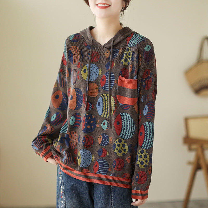 Women's Leisure Artistic Long-sleeved Sweater