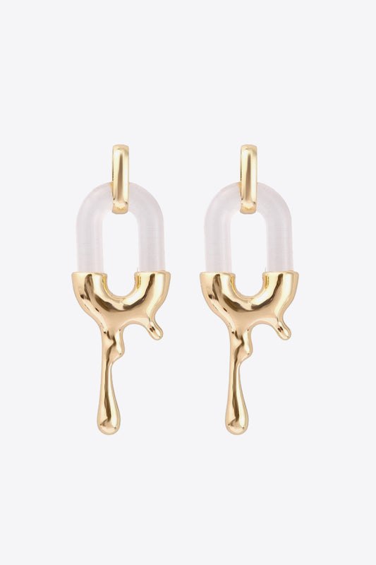 Contrast Zinc Alloy Earrings