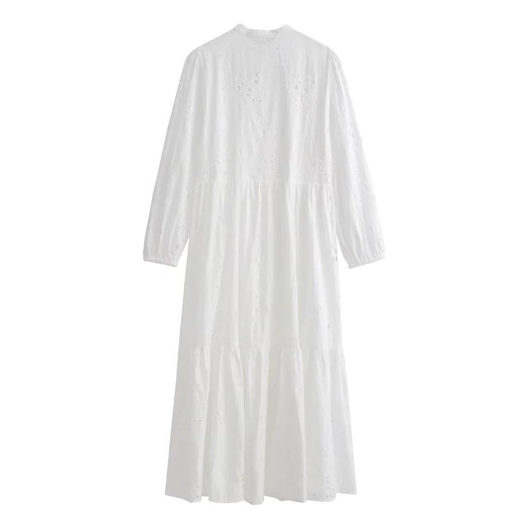 Women's Loose Hollow Embroidery Dress