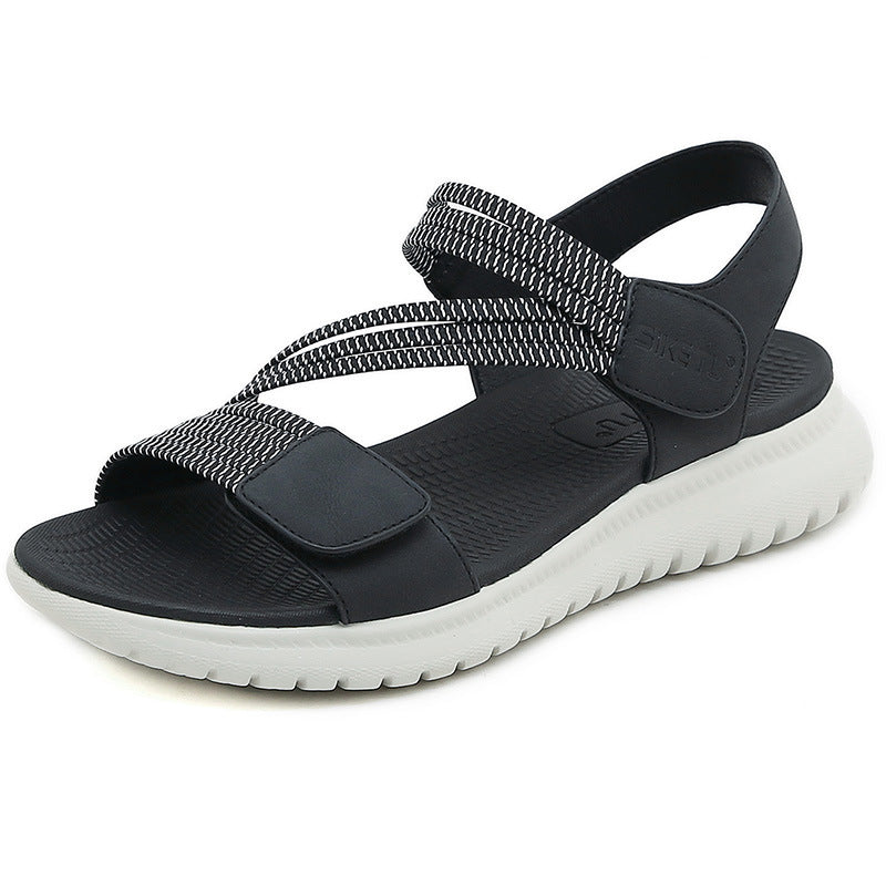 Bequeme, elastische Sandalen im Sportstil für Damen in Übergröße