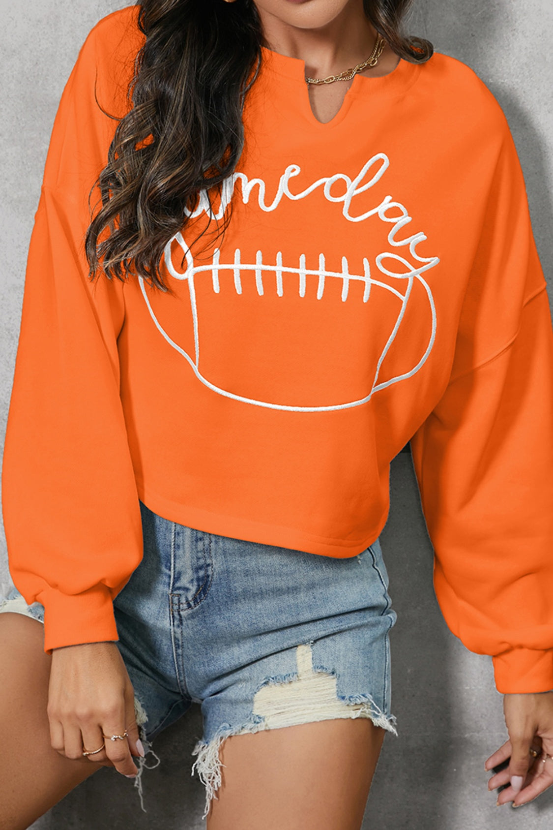 GAME DAY Ball Grafik-Sweatshirt mit Kerben