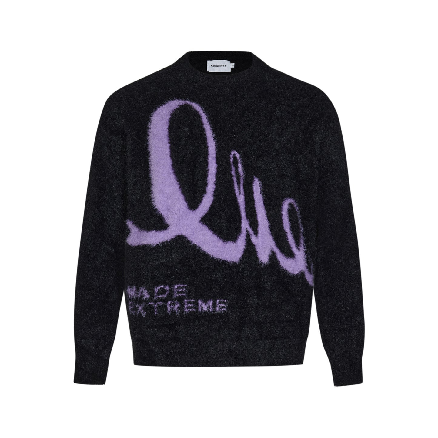 Jacquard-Pullover aus Mohair mit amerikanischem Retro-Alphabet