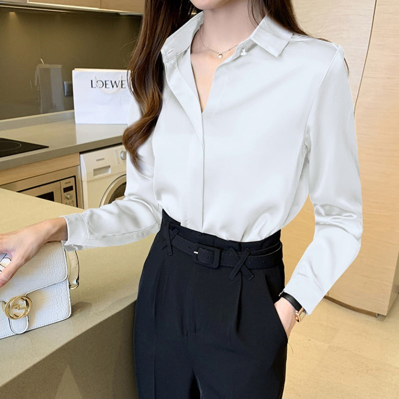 Design Sense Niche Workplace - Camisa de manga larga para mujer