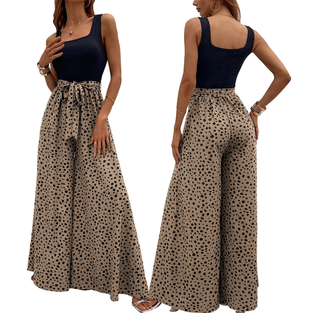 Schlankmachende Hose mit farbigen Polka-Dots für Damen