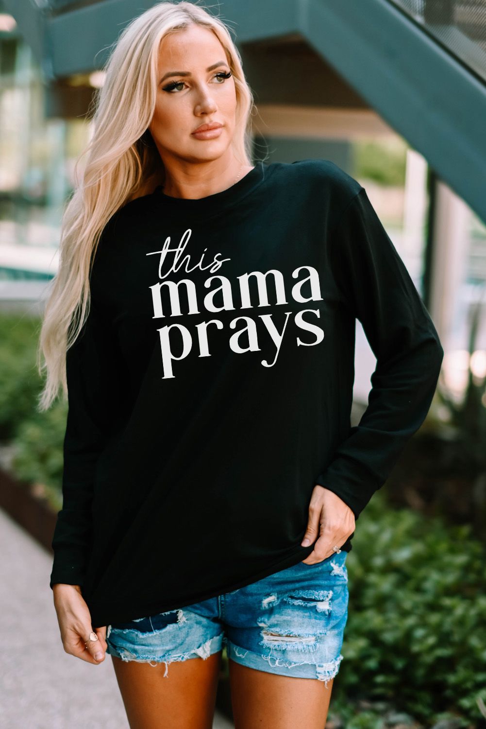 DIESES MAMA PRAYS Grafik-Sweatshirt