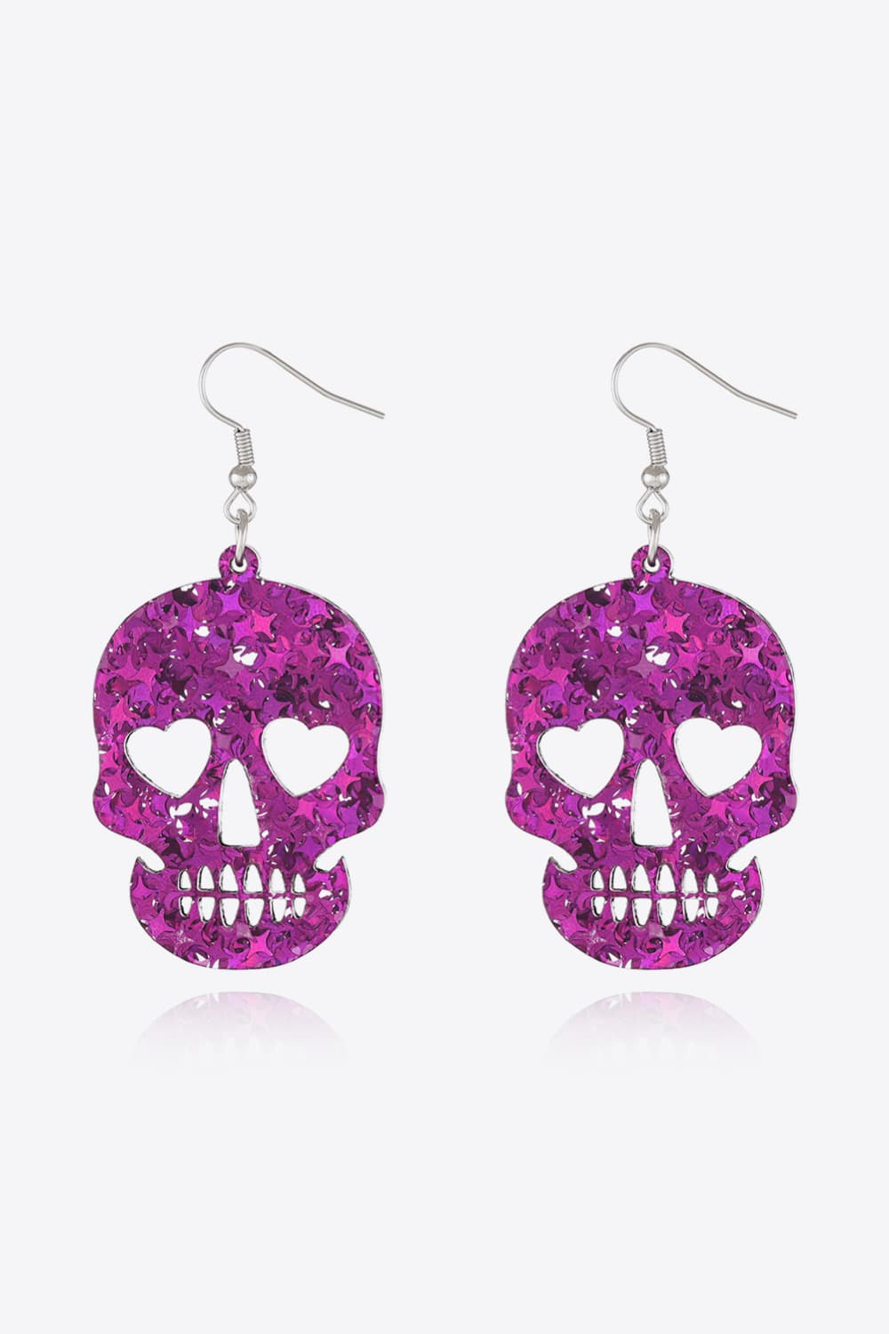 Pendientes colgantes de calavera de acrílico