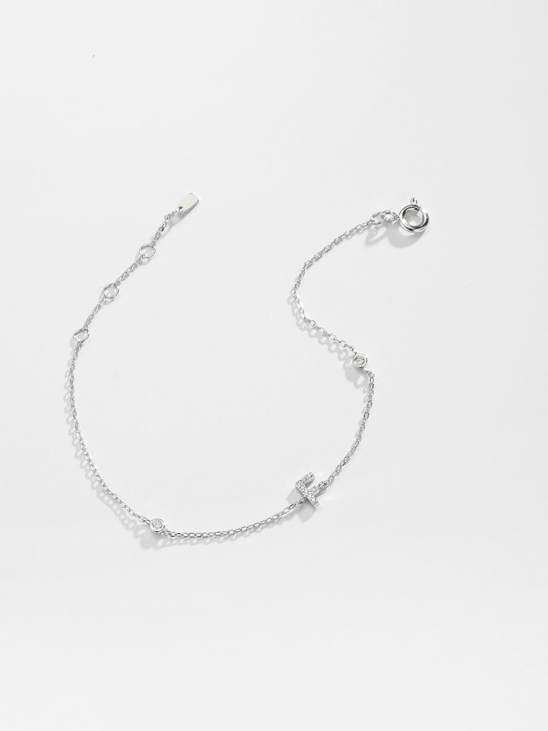 A bis F Zirkon 925 Sterling Silber Armband