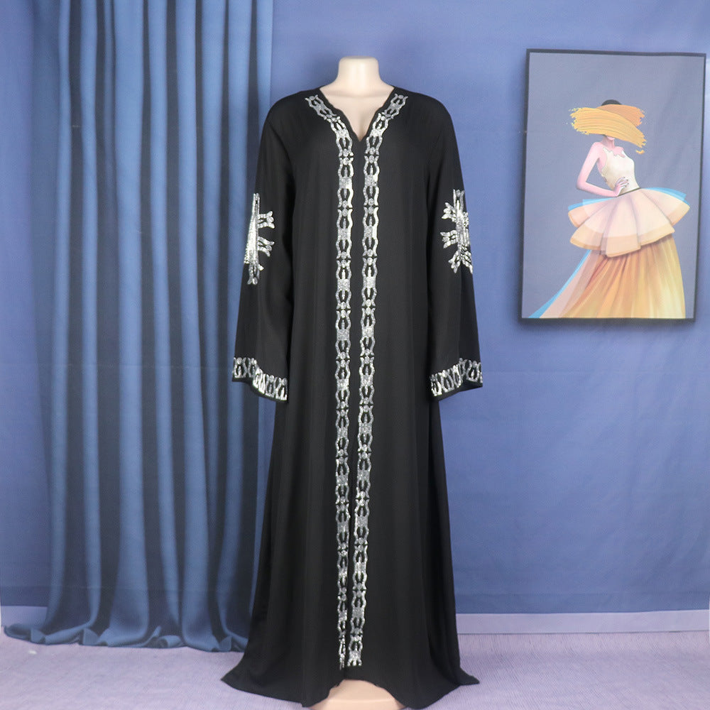 Ethnic Style Plus Size Dress Middle East Muslim Style Robe