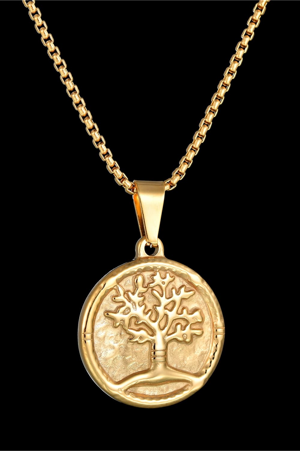 Halskette mit Anhänger „Baum des Lebens“ aus Edelstahl