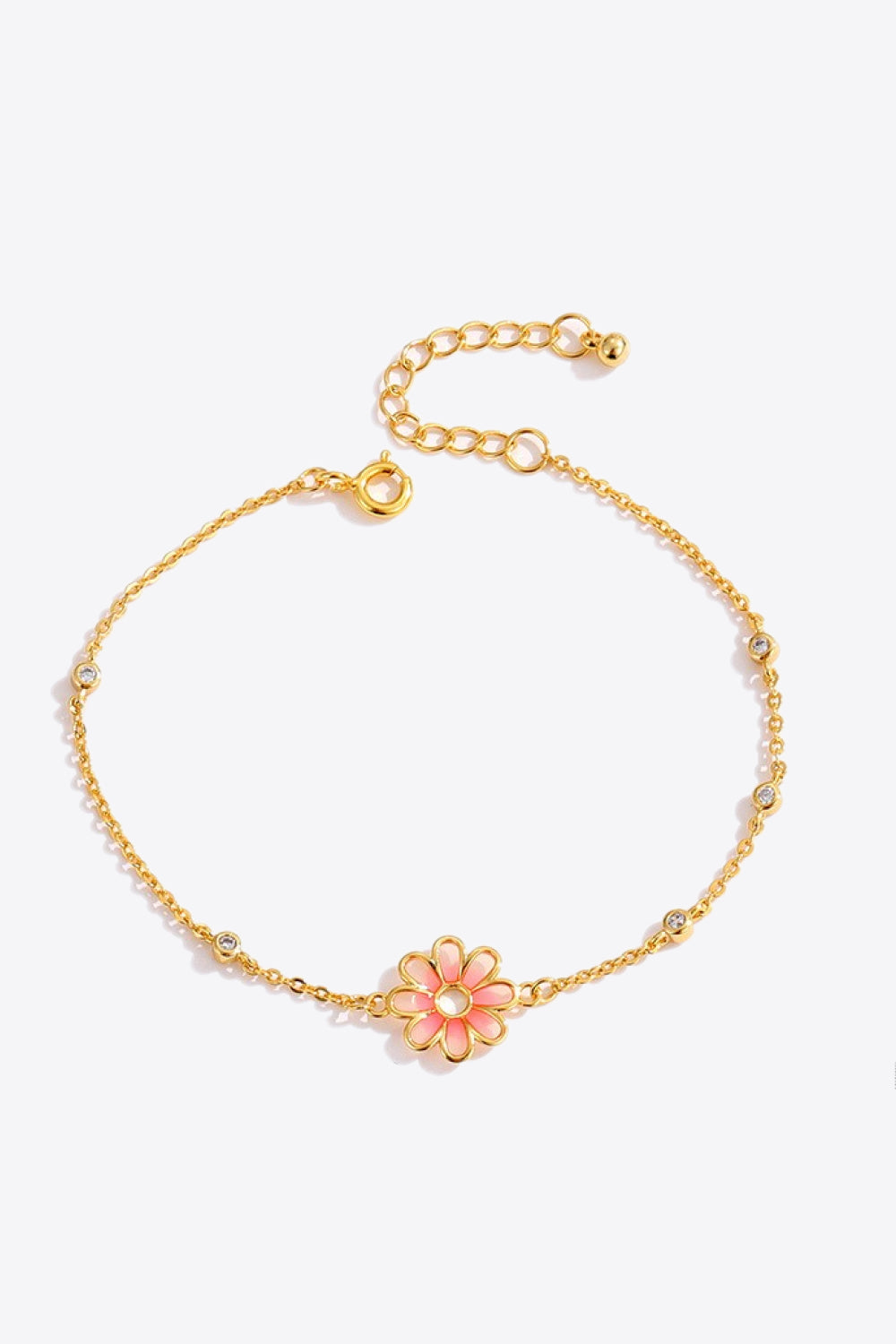 Pulsera de cadena de flores