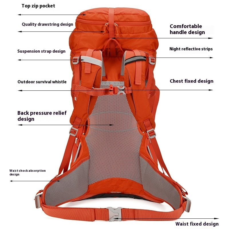 Hiking Climbing Equipment 50l Ultra Light Breathable Hiking Backpack