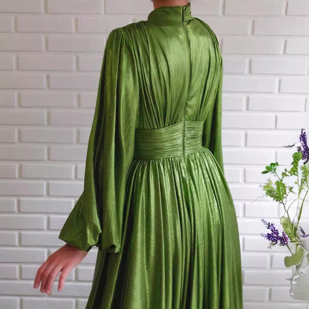 Damenmode, lässig, tailleneng, Neckholder, großes Swing-Kleid