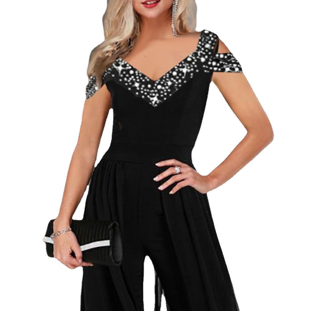 Trägerloser Jumpsuit mit hohem Bund und Kragen für Damen