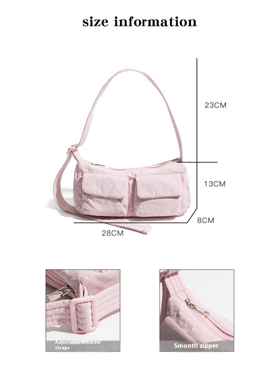 Große Multi-Tasche aus Vintage-Nylon für Damen