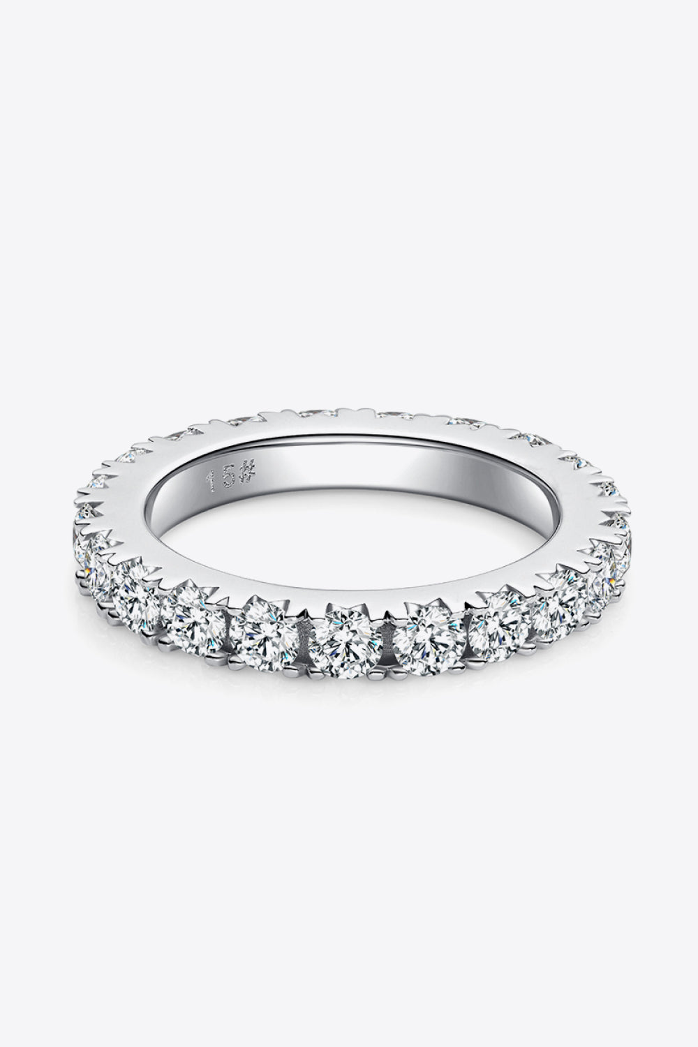 Eternity-Ring aus 925er-Sterlingsilber mit 2,3 Karat Moissanit