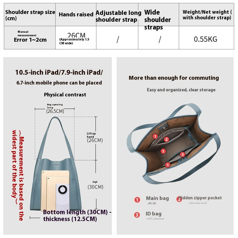 Pendler-Reisetasche aus Rindsleder für Damen