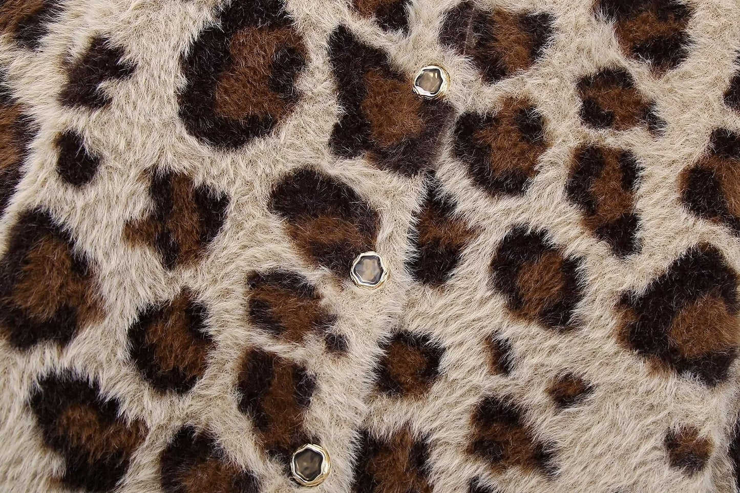 Hong Kong Style Vintage Leopard Print Sweater Coat