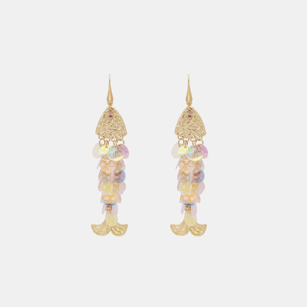 Pendientes colgantes con forma de pez