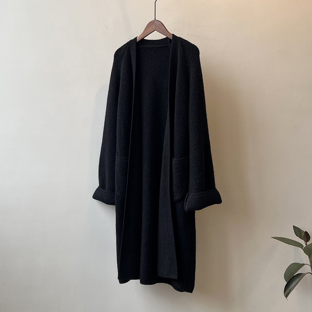 Sweater Cardigan Coat Women's Mid-length