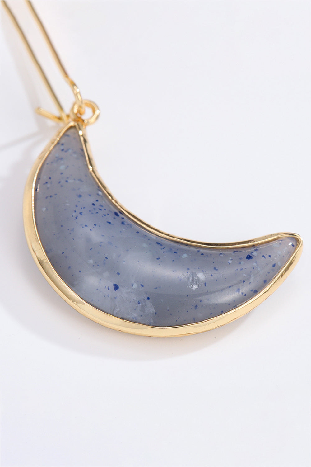 5-Pair Wholesale Resin Moon Drop Earrings