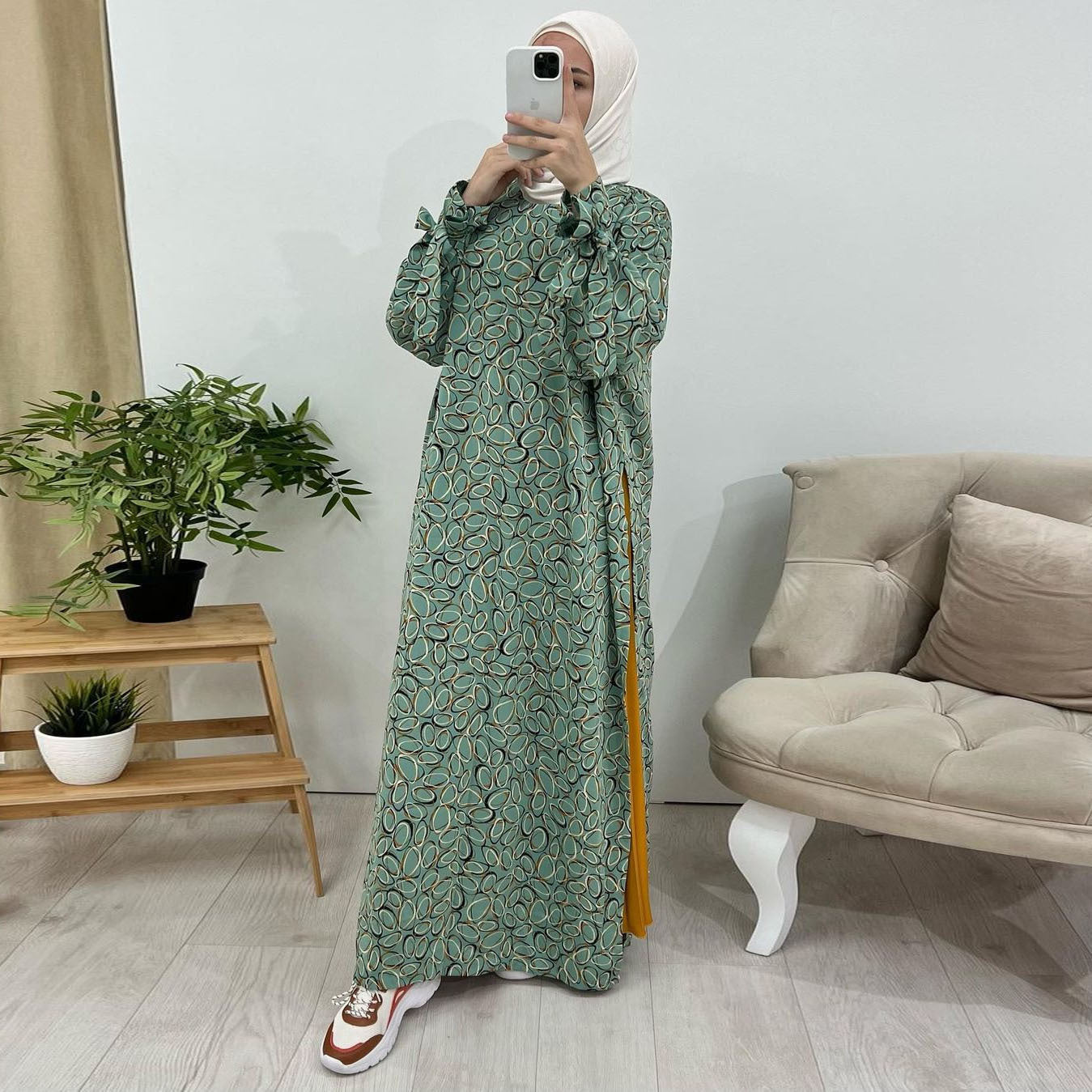 Damenmode Robe Lässiges langes Kleid