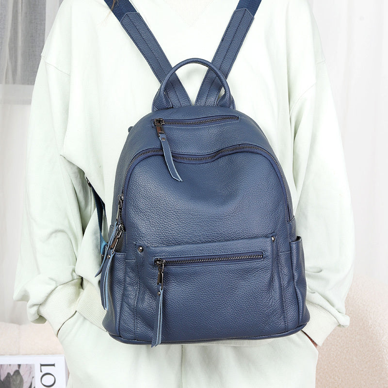 Fashion Simple Women's Leather Backpack