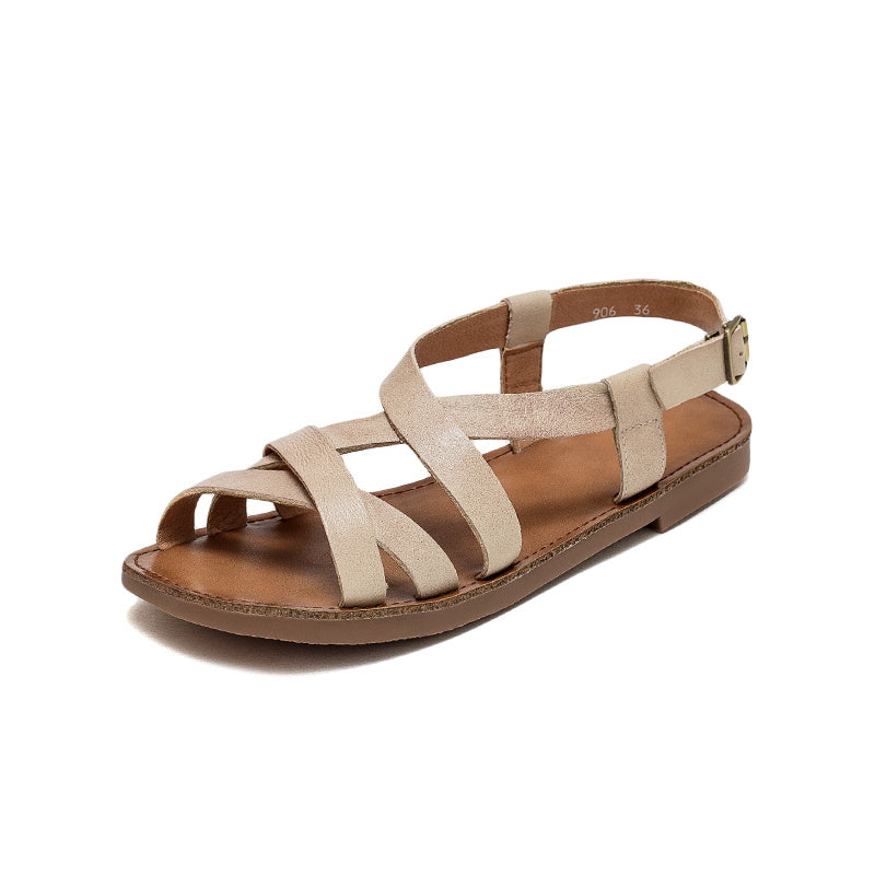 Sandalias retro con hebillas de moda para mujer