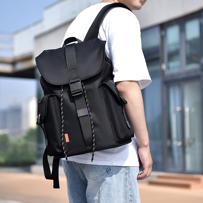 Backpack Casual Simple Solid Color New Large Capacity