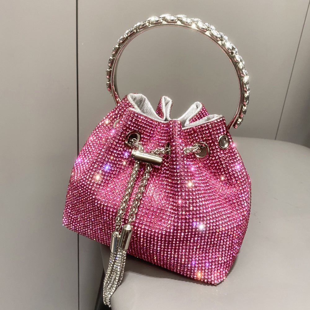 Europäische und amerikanische glänzende Diamanthandtasche für Frauen