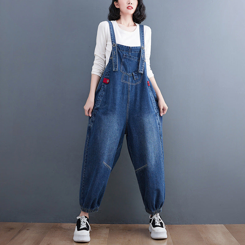 Denim-Overalls für Damen in Übergröße für den Herbst