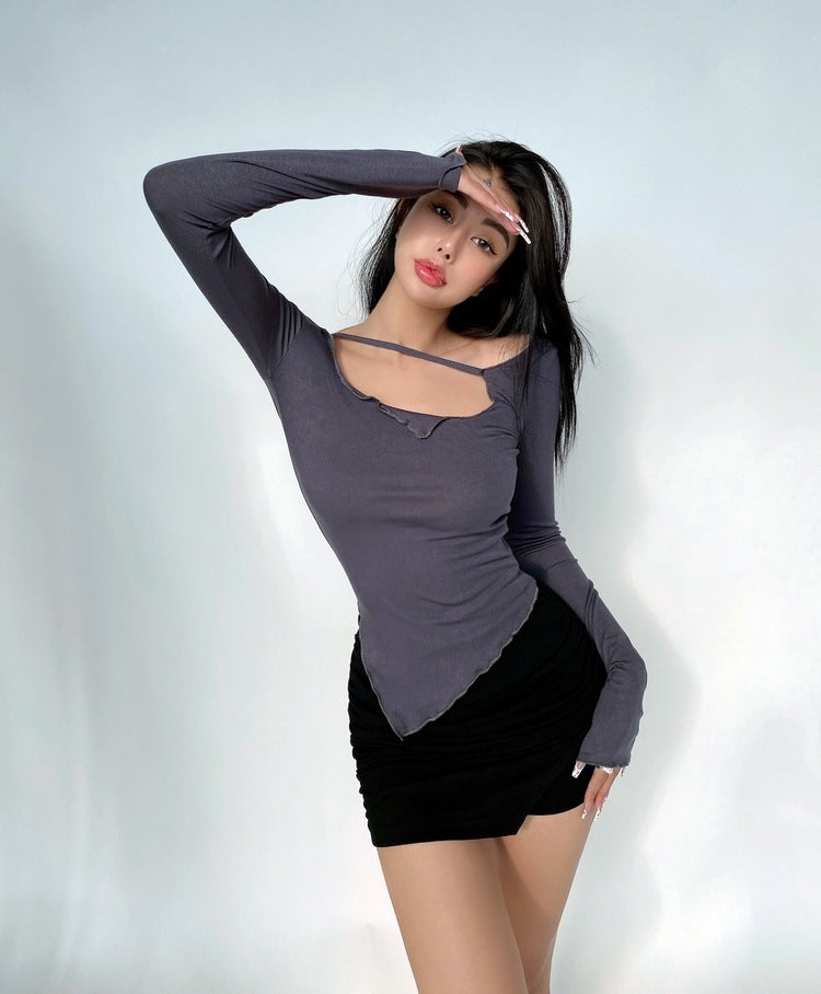 Small Slim Irregular Thin Blouse T-shirt