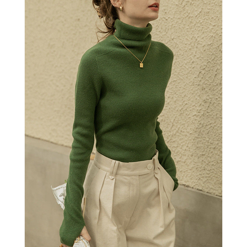 Avocado Green Wool Sweater