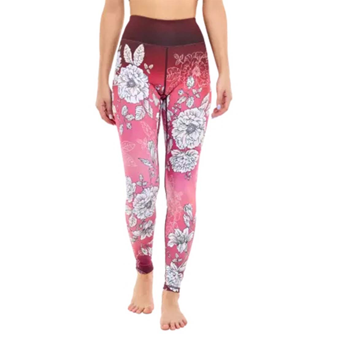 Floral bedrucktes Set Yogahose Pilates Trainingskleidung