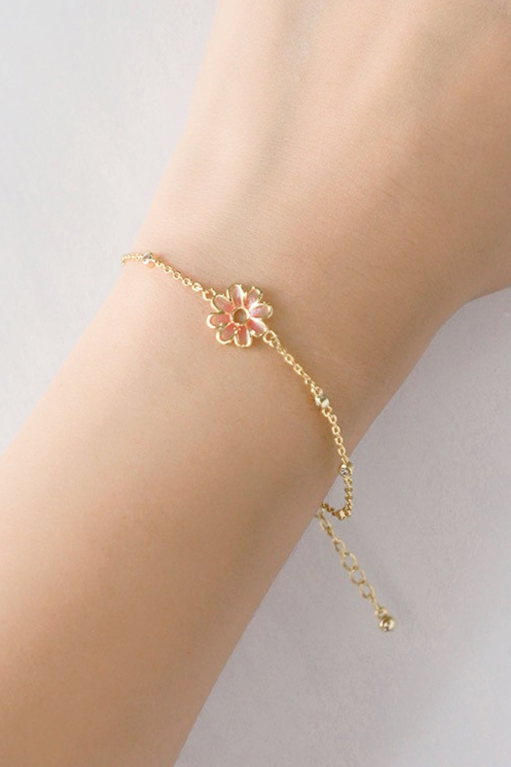 Pulsera de cadena de flores