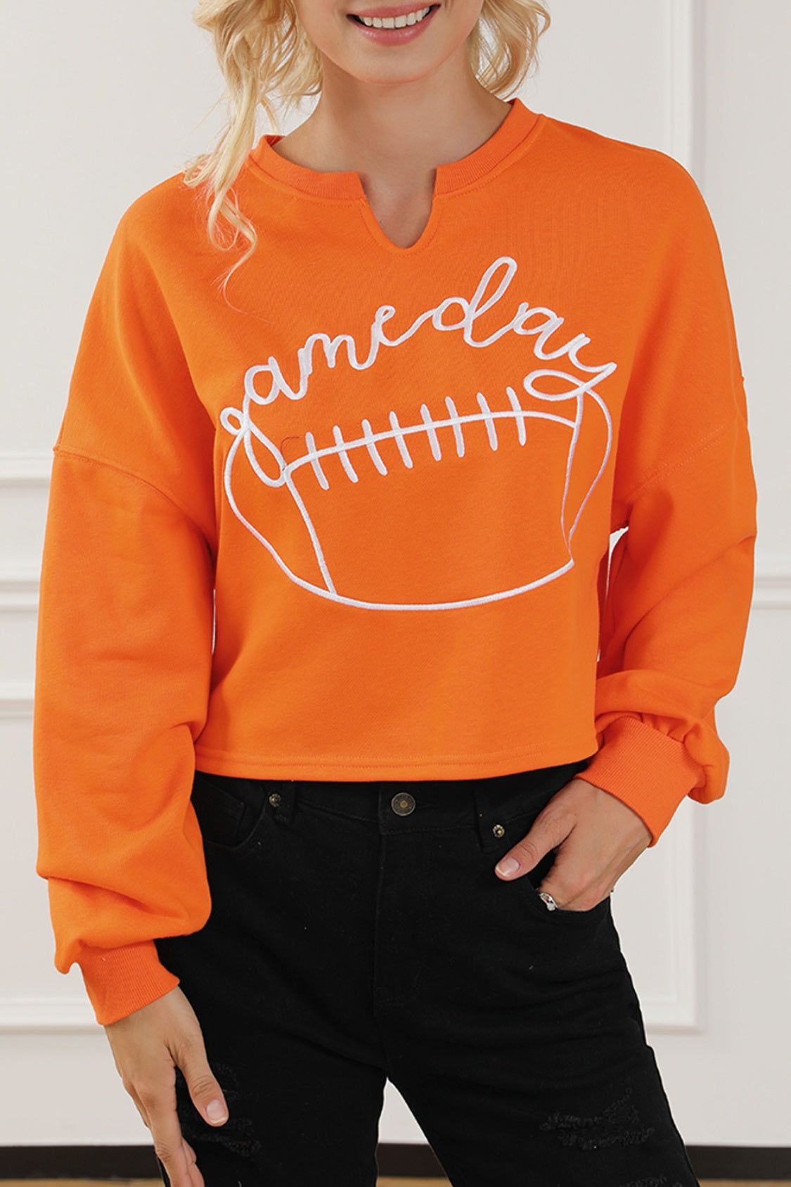 GAME DAY Ball Grafik-Sweatshirt mit Kerben