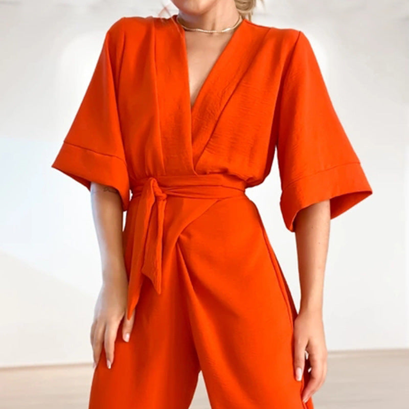 Modischer, lässiger Jumpsuit mit geradem Bein