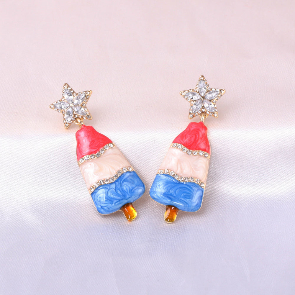 Christmas Tree Rhinestone Alloy Earrings