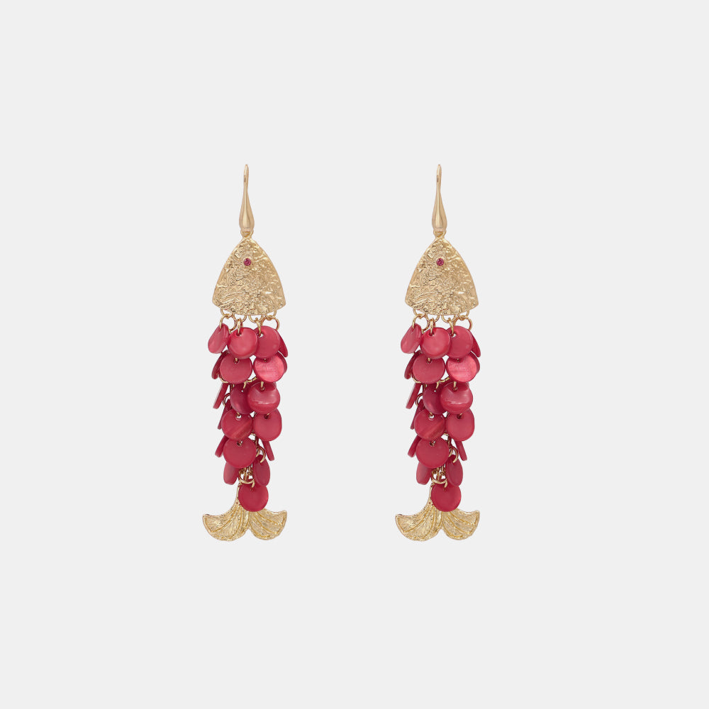 Pendientes colgantes con forma de pez